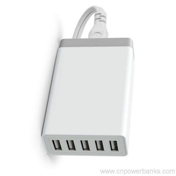 5 бандарҳои QC 2.0 5Пуркунандаи V8A 50W Desktop USB зуд бо Иттиҳоди Аврупо ва ё ИМА дар роёнаатон 7