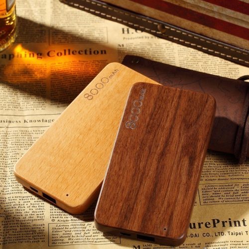 Natural Wood Power Bank 8000mAh for Lifestyle Retail