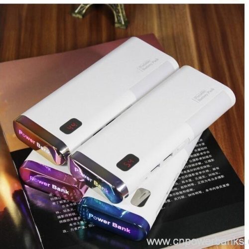 Color-Changing Dual USB Power Bank with LCD